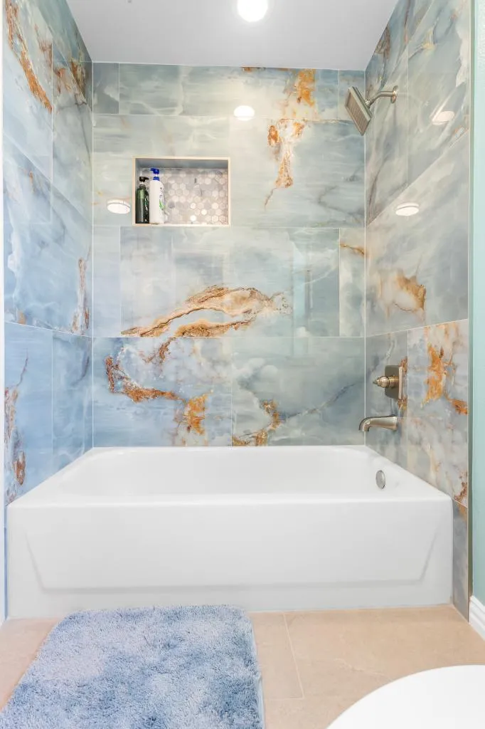 Home Remodeling Colleyville bathroom remodeling project with updated fixtures, storage, and contemporary finishes