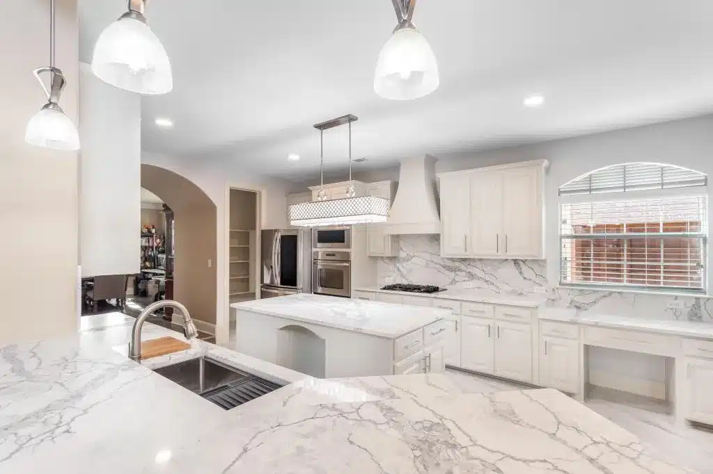 Elegant open-concept design completed through Kitchen and Bathroom Remodeling in Southlake featuring functional layout improvements and premium finishes