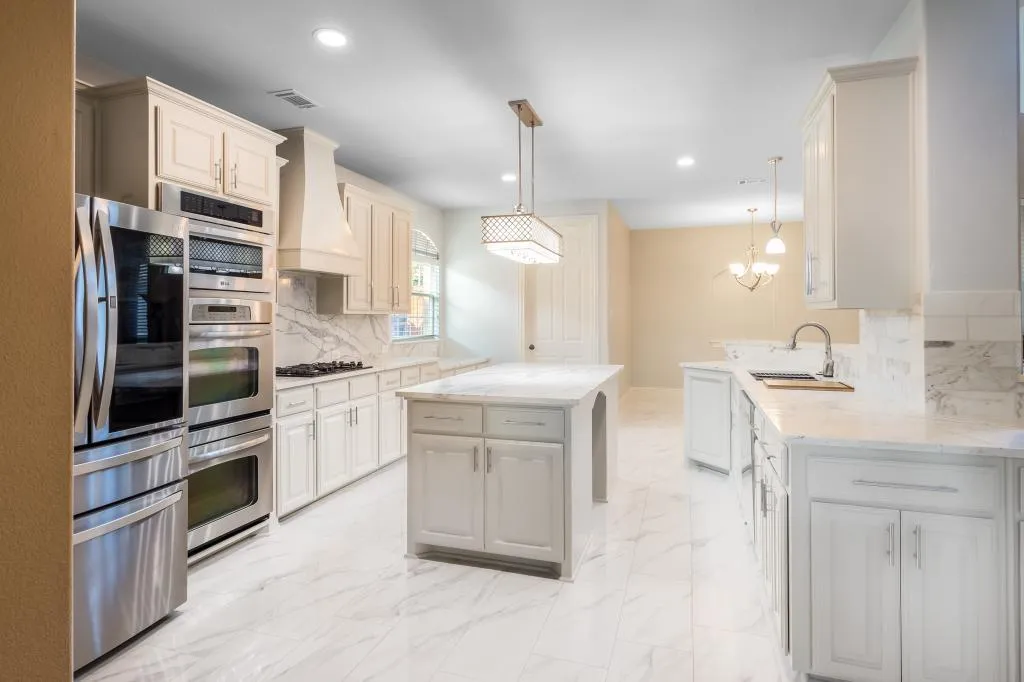 Kitchen Remodeling Colleyville showing dramatic before and after kitchen transformation results